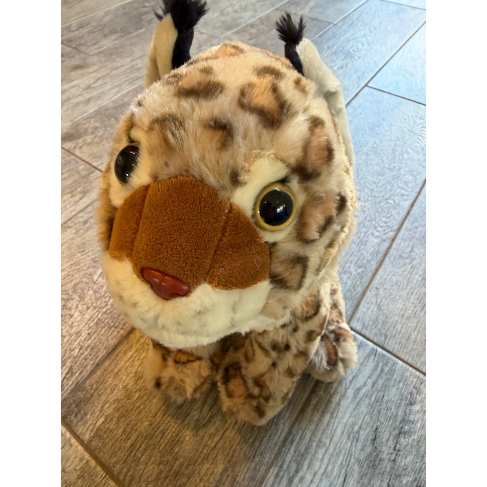 Wild Republic Bobcat Plush Spotted Lynx Stuffed Animal Retired Realistic